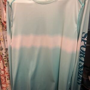 Women's Aqua Long Sleeve Top